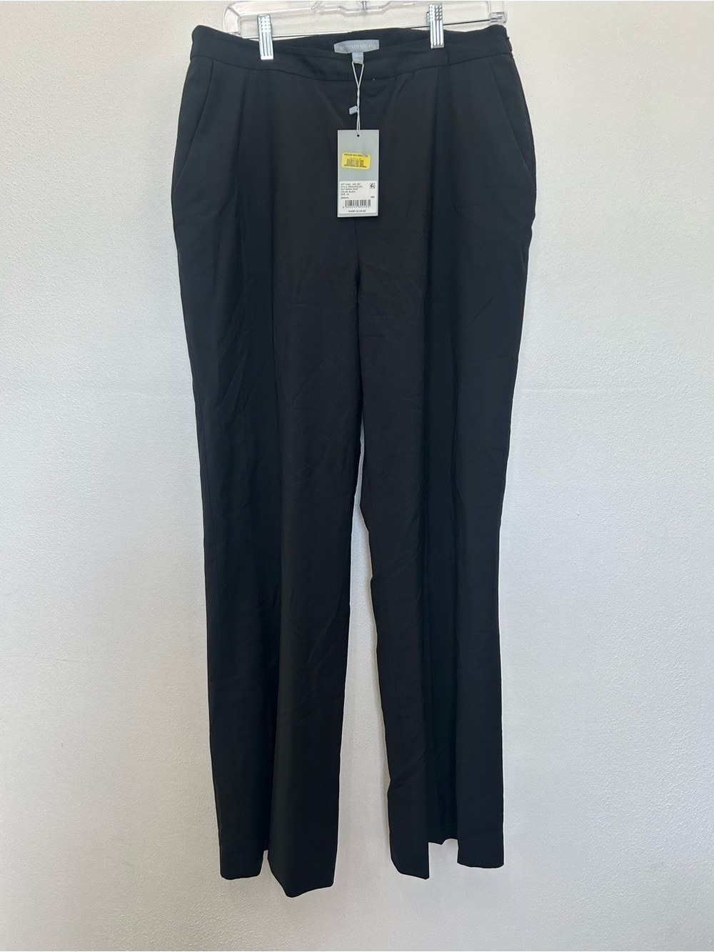 ANTONIO MELANI Black Tailored Straight-Leg Pants